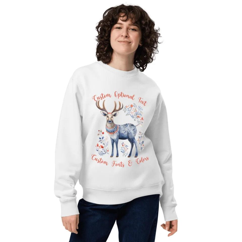 Custom Scandinavian Christmas Reindeer Sweatshirt & Hoodie - ART-SWH239 - ARTFULANE