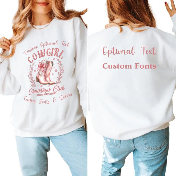 Custom Pink Coquette Christmas Sweatshirt & Hoodie - ART-SWH240 - ARTFULANE