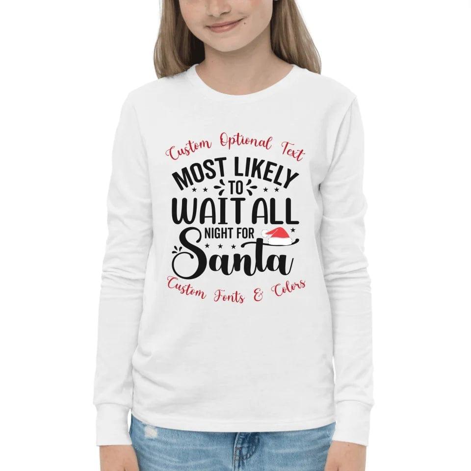 Custom Family Christmas Typography Long Sleeve Tee - ART-LST244 - ARTFULANE