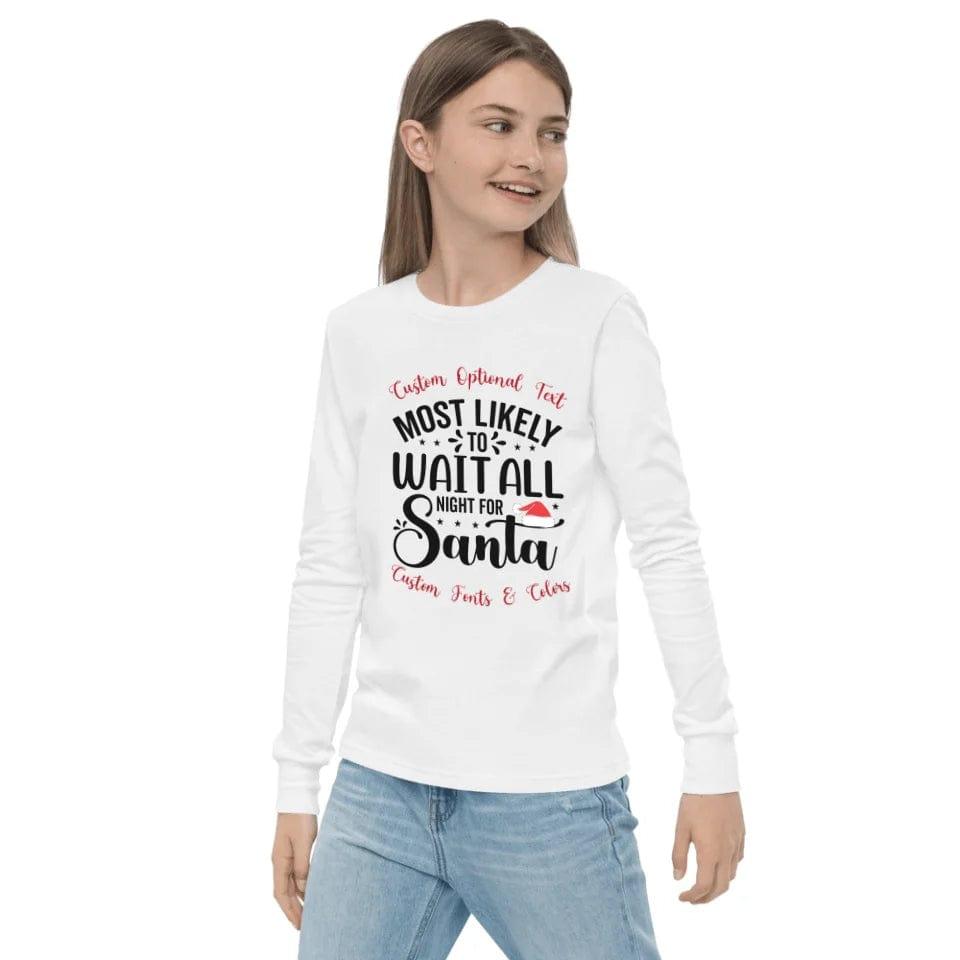 Custom Family Christmas Typography Long Sleeve Tee - ART-LST244 - ARTFULANE