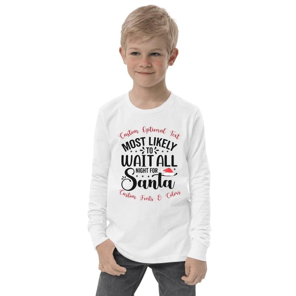 Custom Family Christmas Typography Long Sleeve Tee - ART-LST244 - ARTFULANE