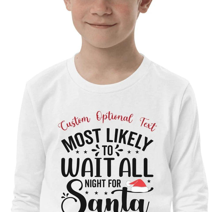 Custom Family Christmas Typography Long Sleeve Tee - ART-LST244 - ARTFULANE