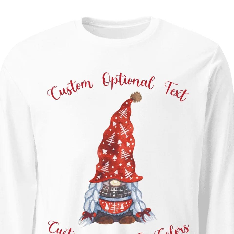 Custom Family Christmas Gnomes Long Sleeve Tee - ART-LST245 - ARTFULANE