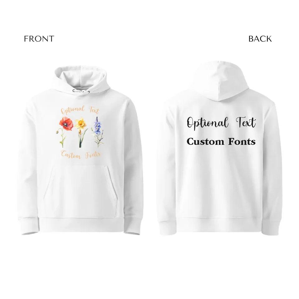 Custom Watercolor 3 Birth Month Flowers Sweatshirt & Hoodie - ART-SWH247 - ARTFULANE