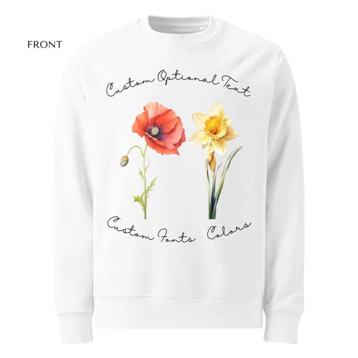 Custom Watercolor 2 Birth Month Flowers Sweatshirt & Hoodie - ART-SWH249 - ARTFULANE