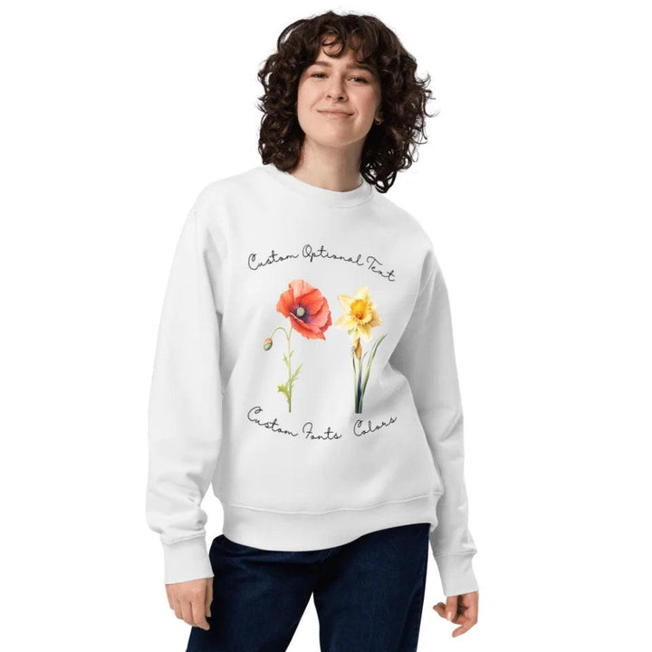 Custom Watercolor 2 Birth Month Flowers Sweatshirt & Hoodie - ART-SWH249 - ARTFULANE