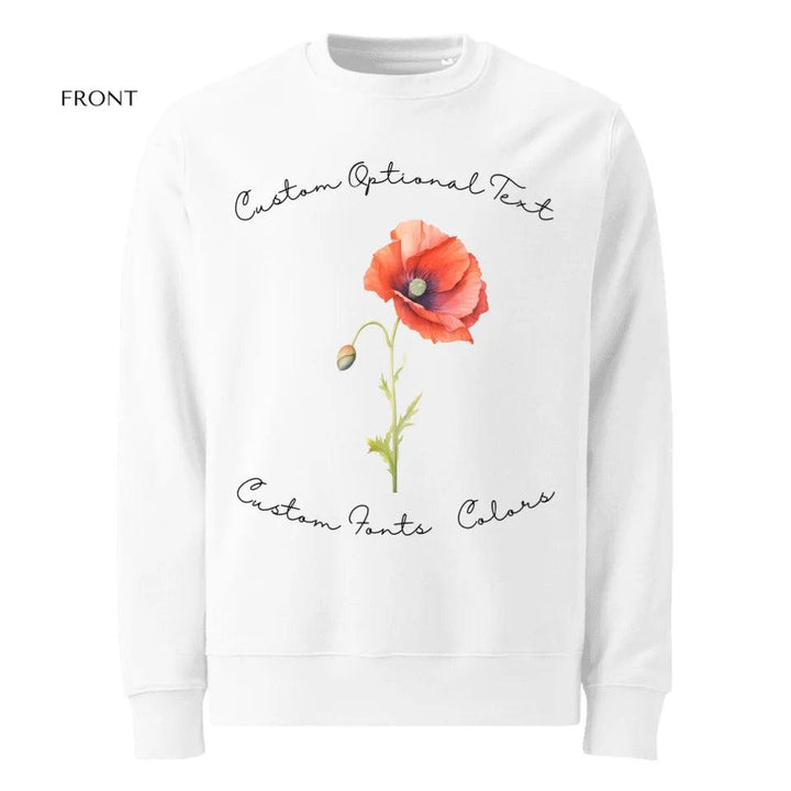 Custom Watercolor Birth Month Flower Sweatshirt & Hoodie - ART-SWH250 - ARTFULANE