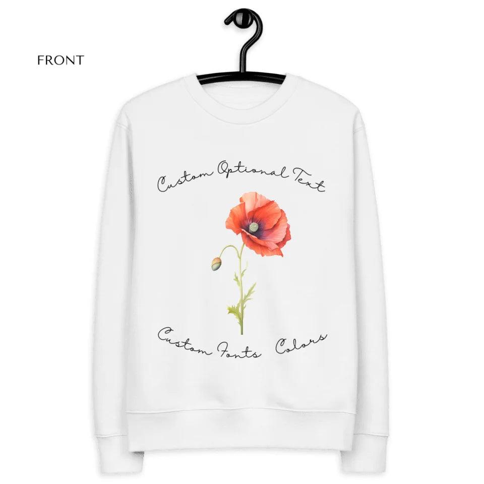 Custom Watercolor Birth Month Flower Sweatshirt & Hoodie - ART-SWH250 - ARTFULANE