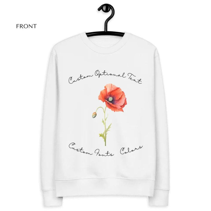 Custom Watercolor Birth Month Flower Sweatshirt & Hoodie - ART-SWH250 - ARTFULANE