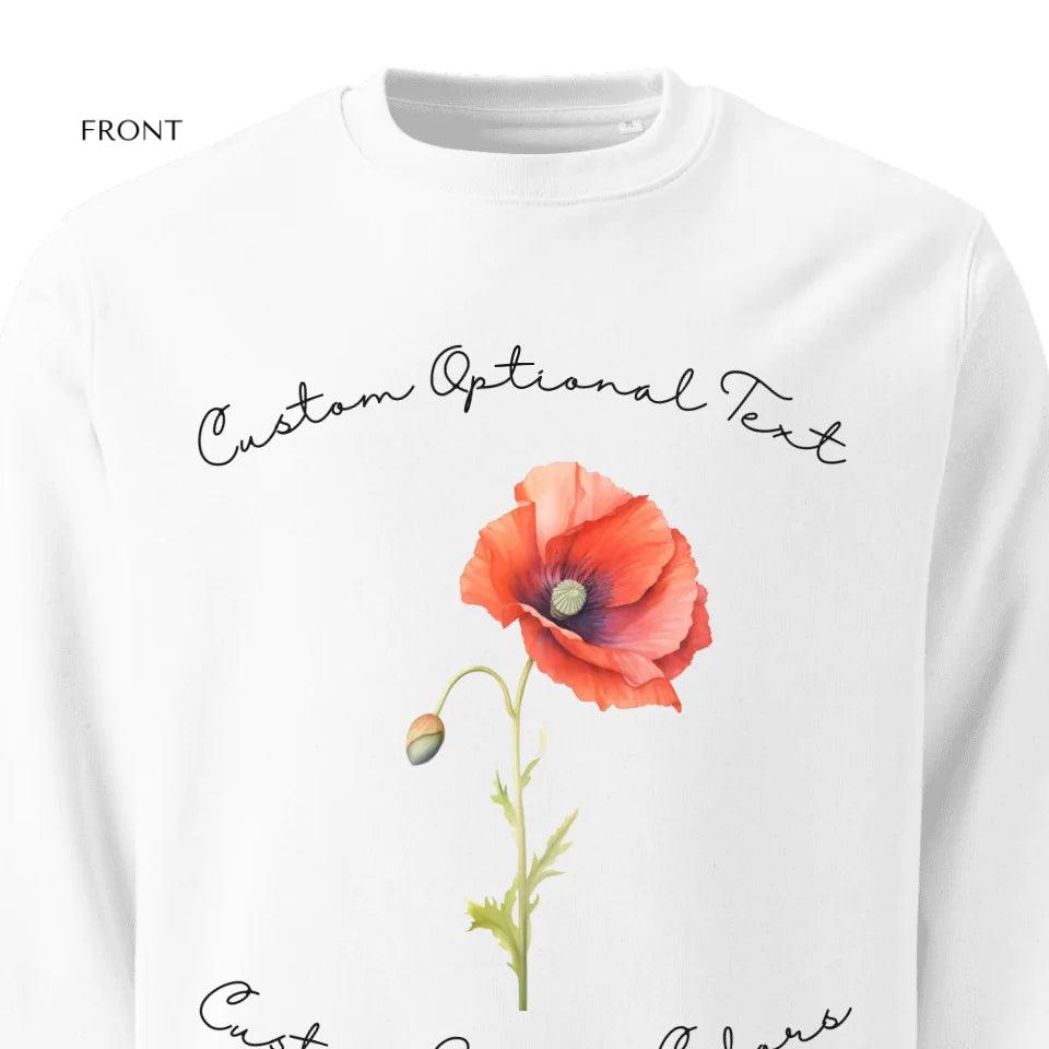 Custom Watercolor Birth Month Flower Sweatshirt & Hoodie - ART-SWH250 - ARTFULANE