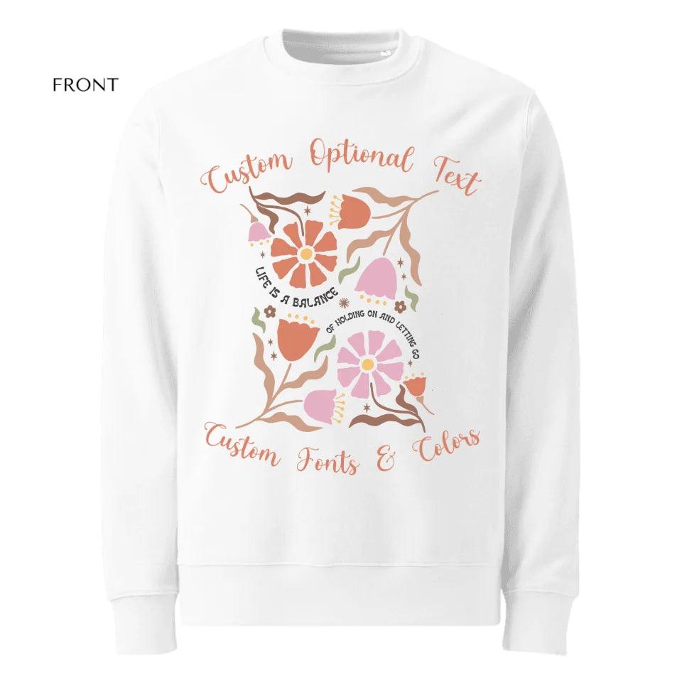 Custom Boho Retro Flowers Sweatshirt & Hoodie - ART-SWH251 - ARTFULANE