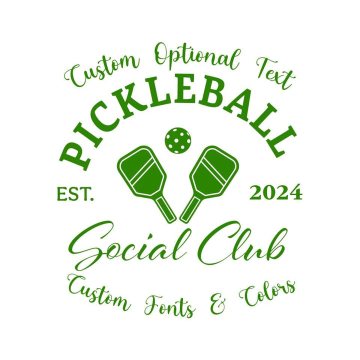 Custom Pickleball Social Club Est Year Sweatshirt & Hoodie - ART-SWH253 - ARTFULANE