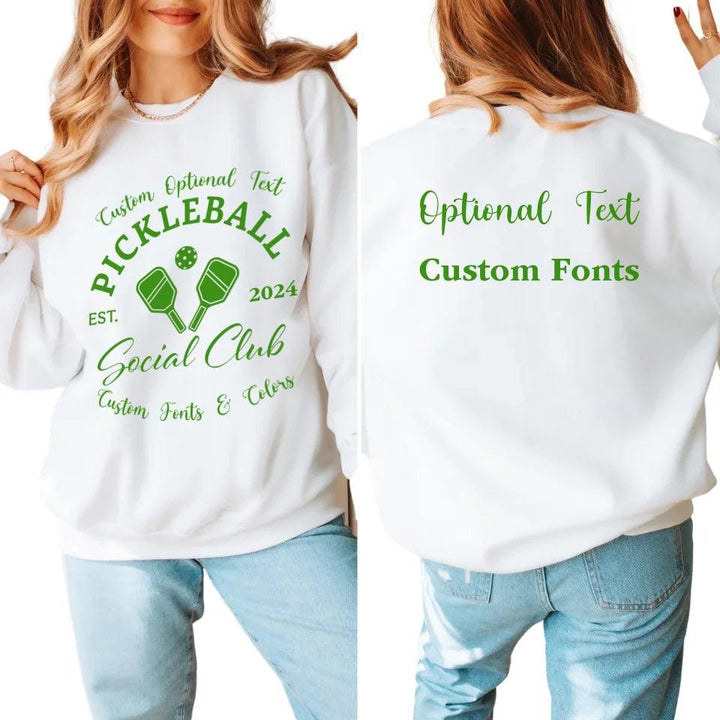 Custom Pickleball Social Club Est Year Sweatshirt & Hoodie - ART-SWH253 - ARTFULANE