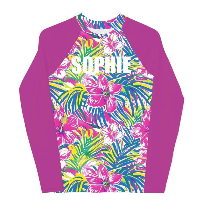 Custom Hawaii Watercolor Rash Guard - ART-RGD323 - ARTFULANE