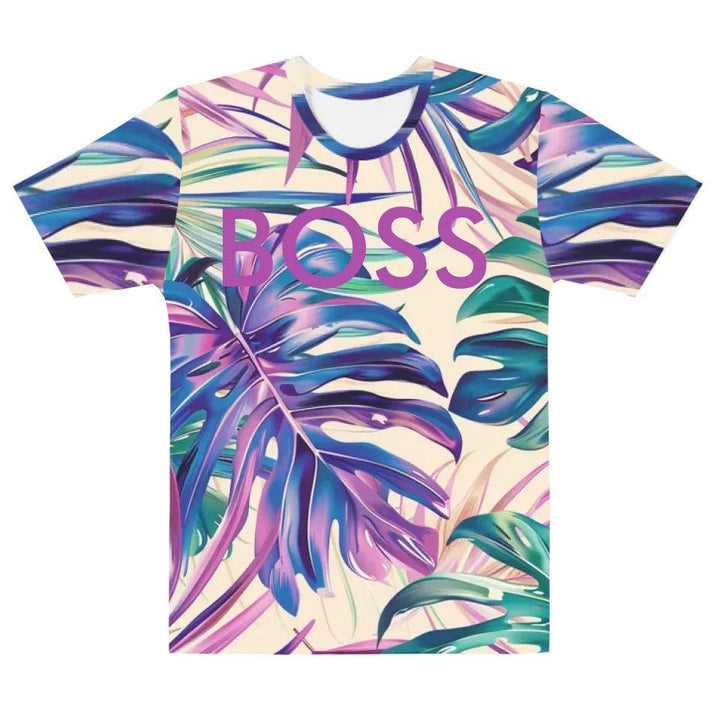 Custom Tropical Leaves T-Shirt - ART-TSH326 - ARTFULANE