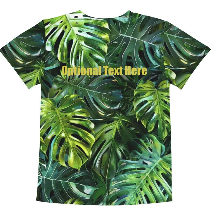 Custom Tropical Leaves T-Shirt - ART-TSH326 - ARTFULANE