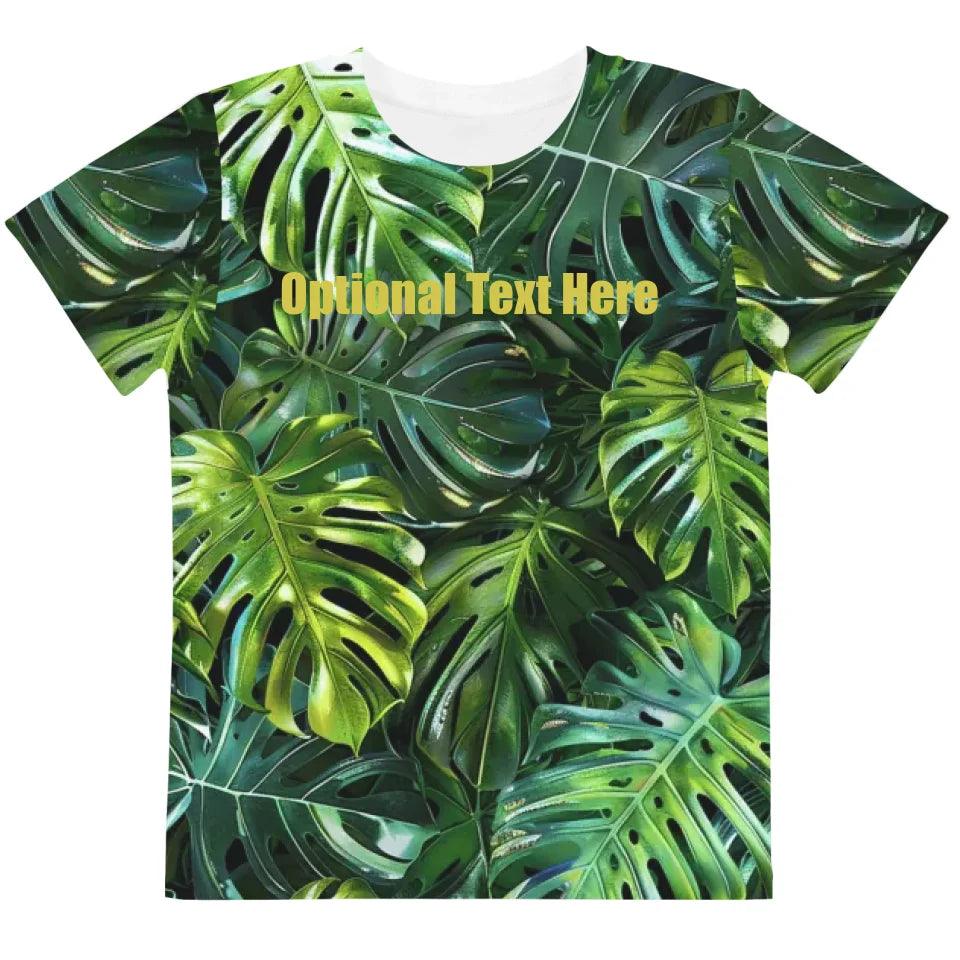 Custom Tropical Leaves T-Shirt - ART-TSH326 - ARTFULANE