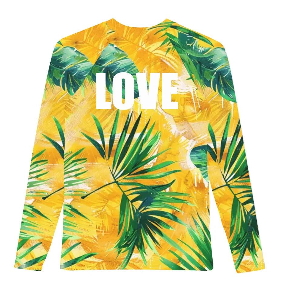 Custom Tropical Leaves Rash Guard - ART-RGD326 - ARTFULANE