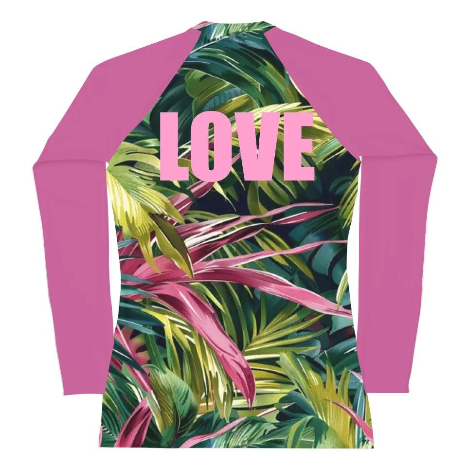 Custom Tropical Leaves Rash Guard - ART-RGD326 - ARTFULANE