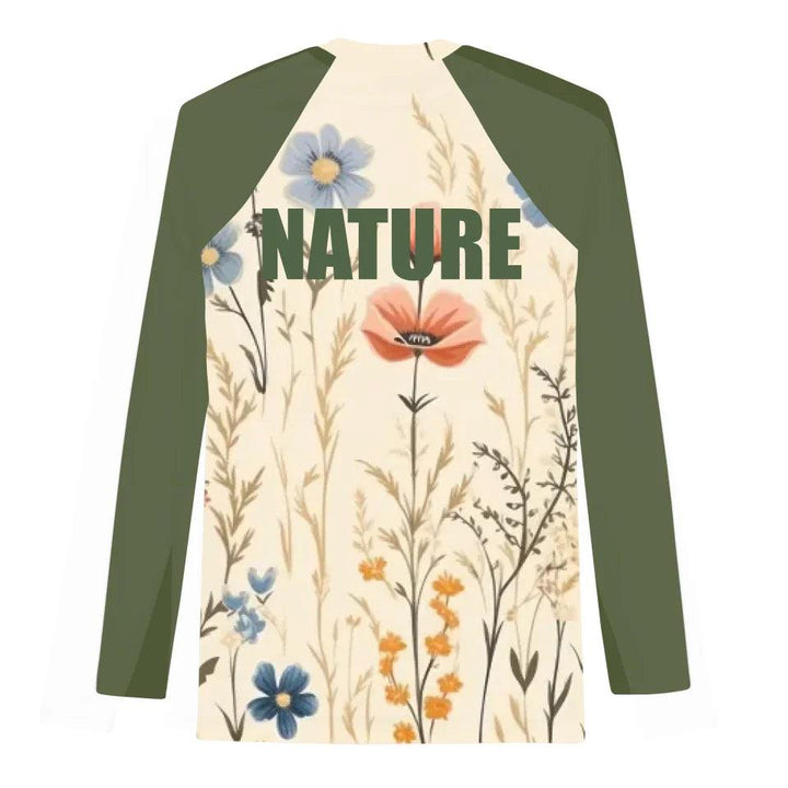 Custom Wildflowers Rash Guard - ART-RGD327 - ARTFULANE