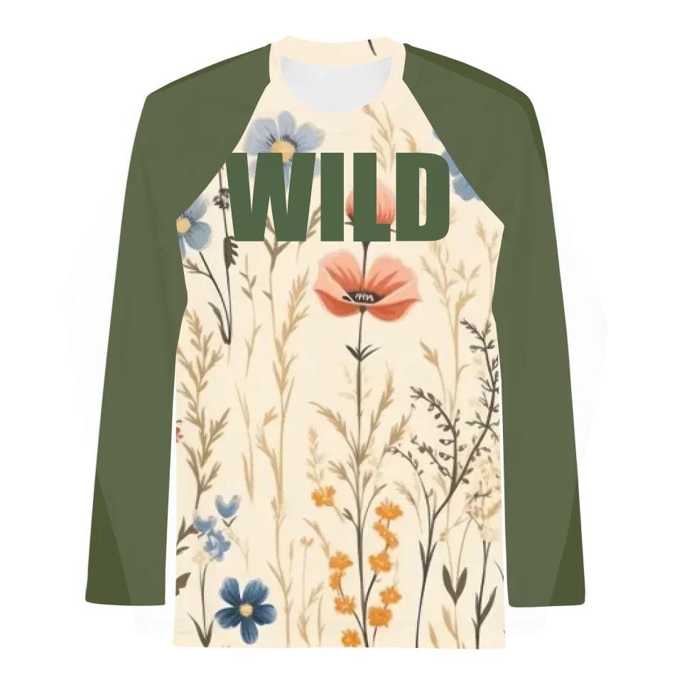 Custom Wildflowers Rash Guard - ART-RGD327 - ARTFULANE