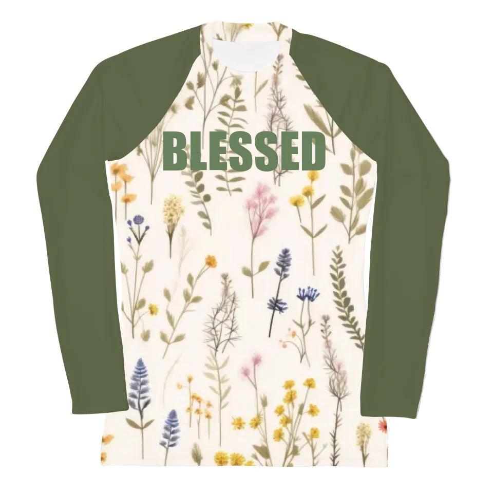 Custom Wildflowers Rash Guard - ART-RGD327 - ARTFULANE