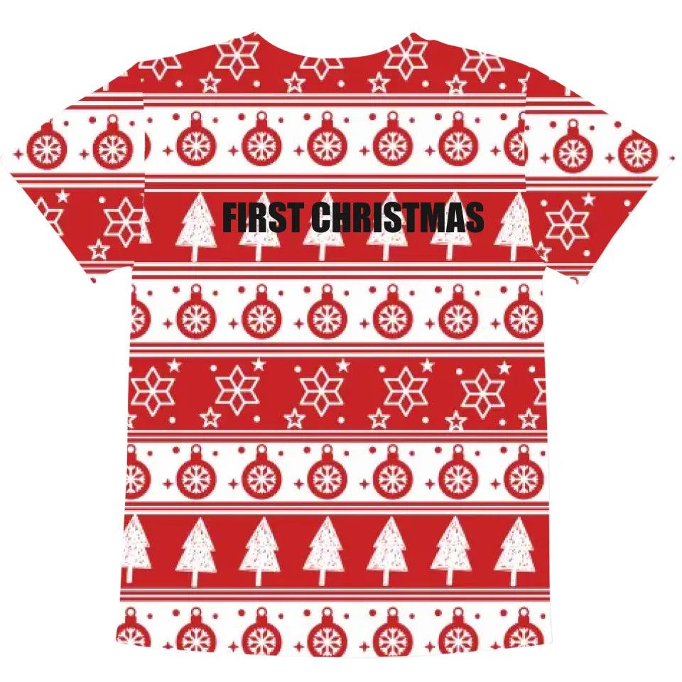 Custom Red Christmas T-Shirt - ART-TSH328 - ARTFULANE