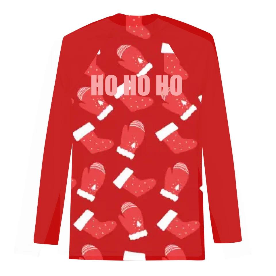 Custom Red Christmas Rash Guard - ART-RGD328 - ARTFULANE