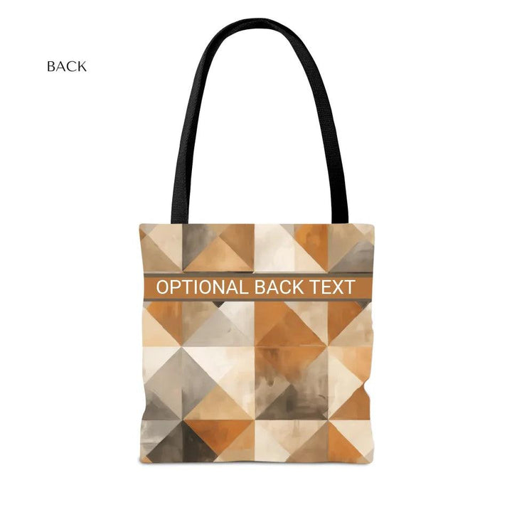 Custom Earthy Geometric Everyday Bag - ARTFULANE