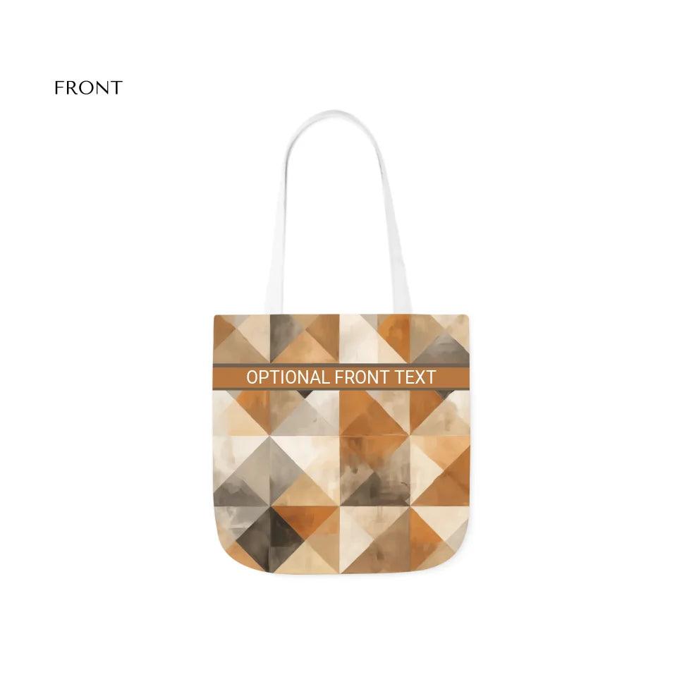 Custom Earthy Geometric Everyday Bag - ARTFULANE