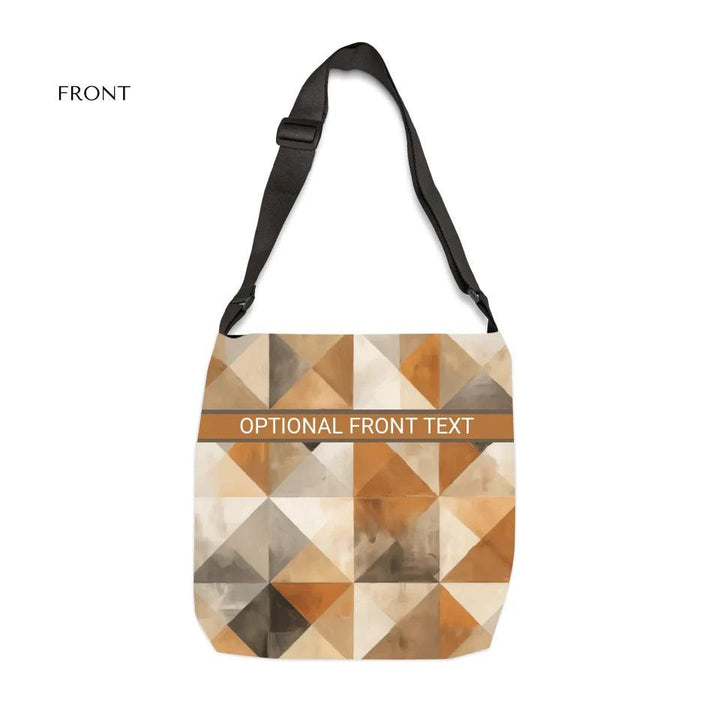 Custom Earthy Geometric Everyday Bag - ARTFULANE