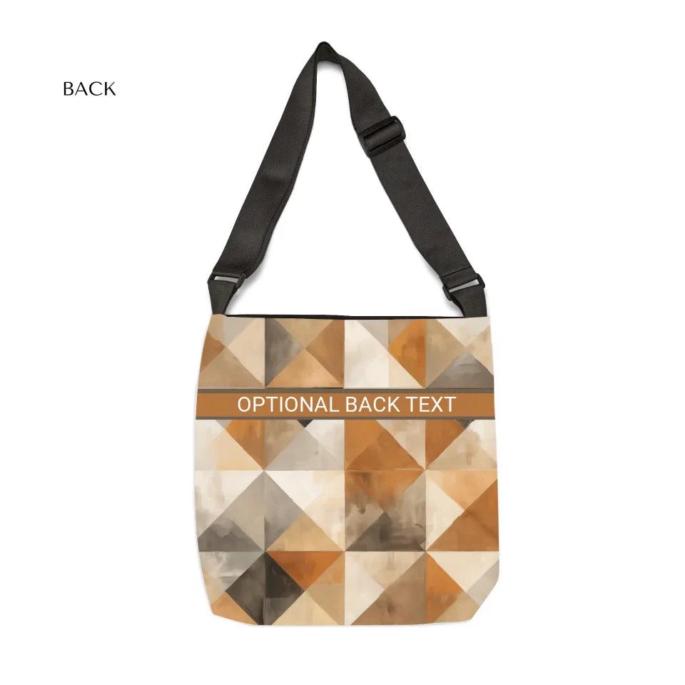 Custom Earthy Geometric Everyday Bag - ARTFULANE