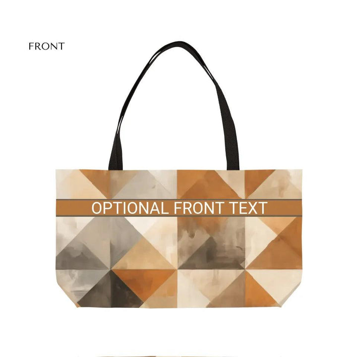 Custom Earthy Geometric Everyday Bag - ARTFULANE