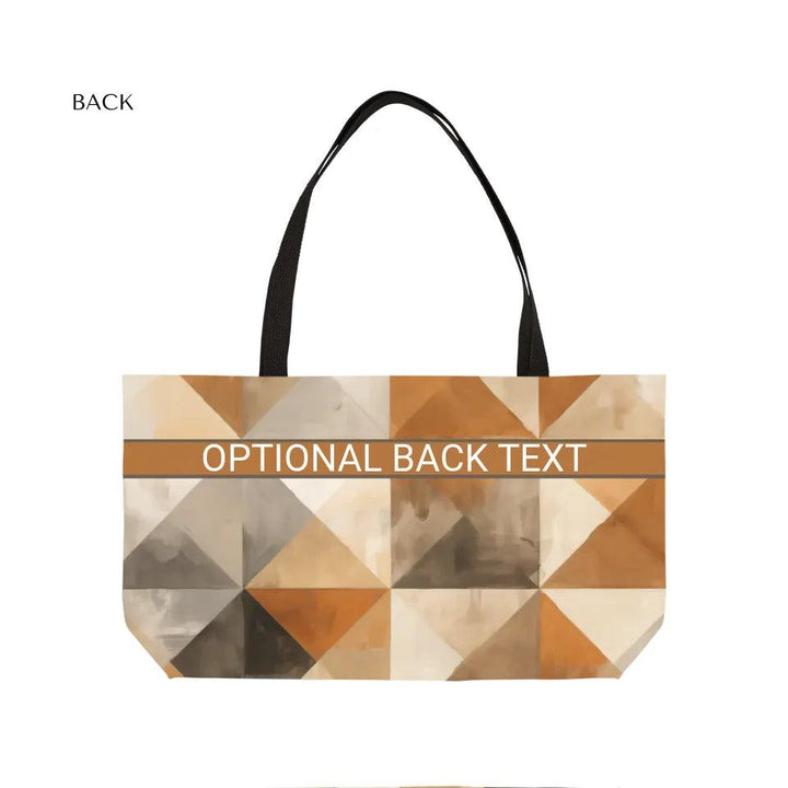 Custom Earthy Geometric Everyday Bag - ARTFULANE