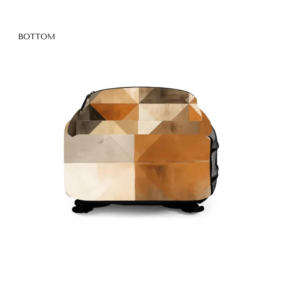 Custom Earthy Geometric Everyday Bag - ARTFULANE