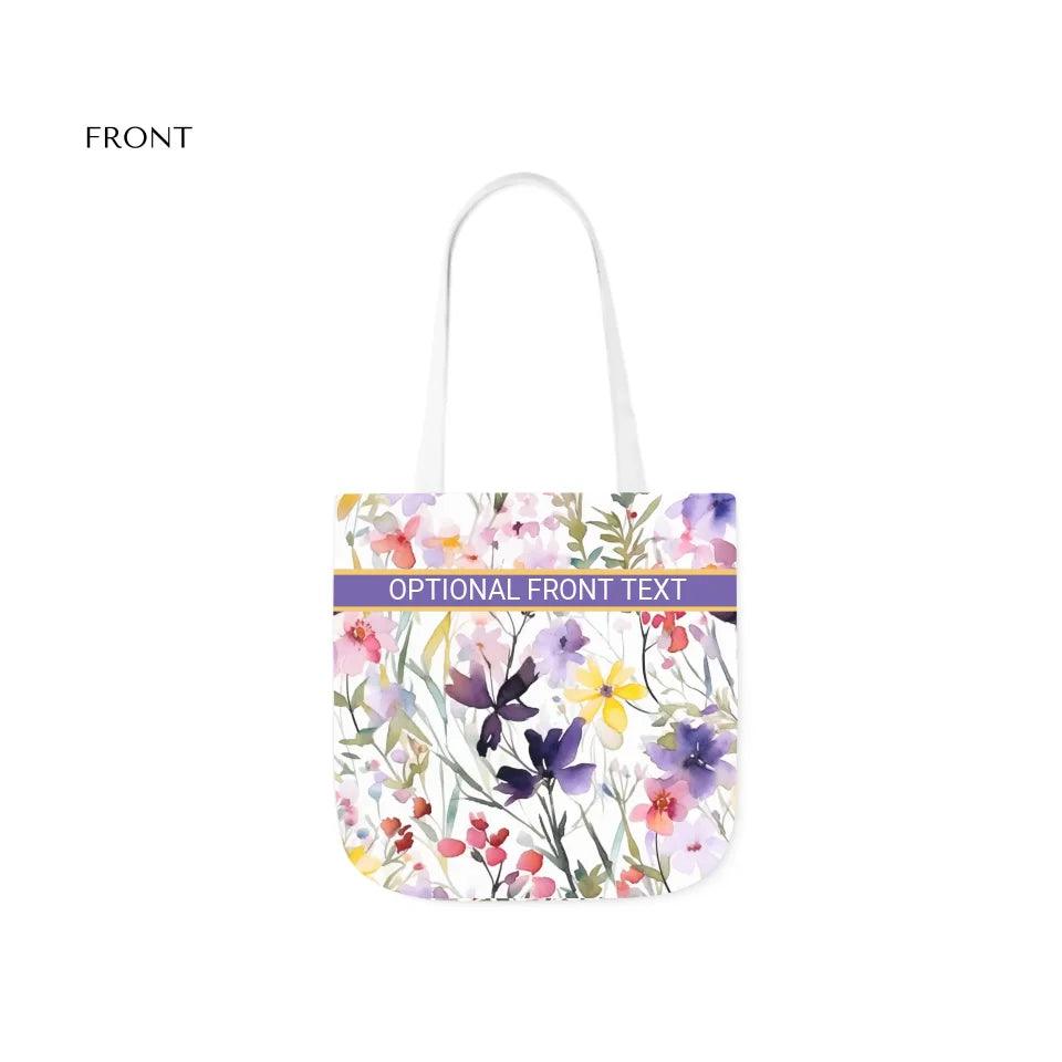 Custom Watercolor Loose Wildflowers Everyday Bags - ARTFULANE