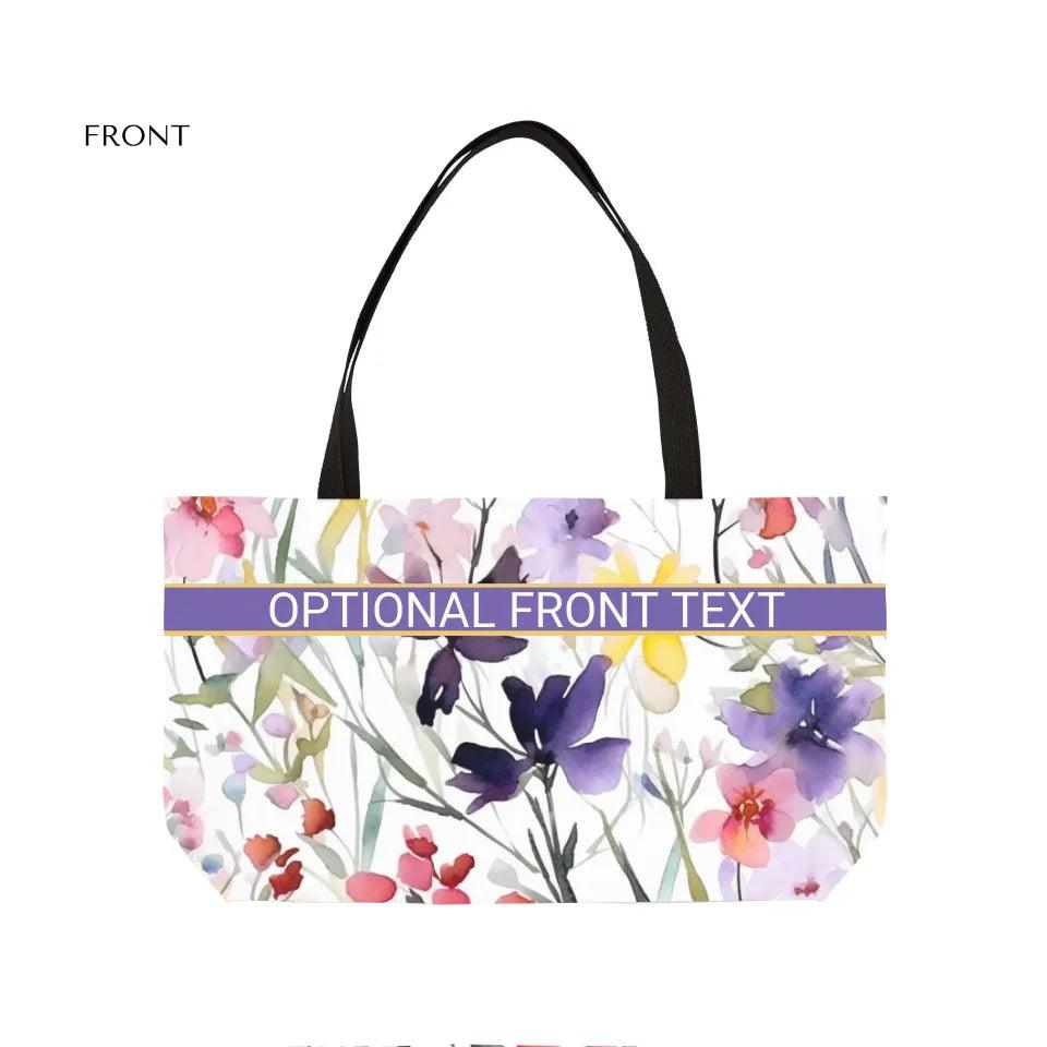 Custom Watercolor Loose Wildflowers Everyday Bags - ARTFULANE