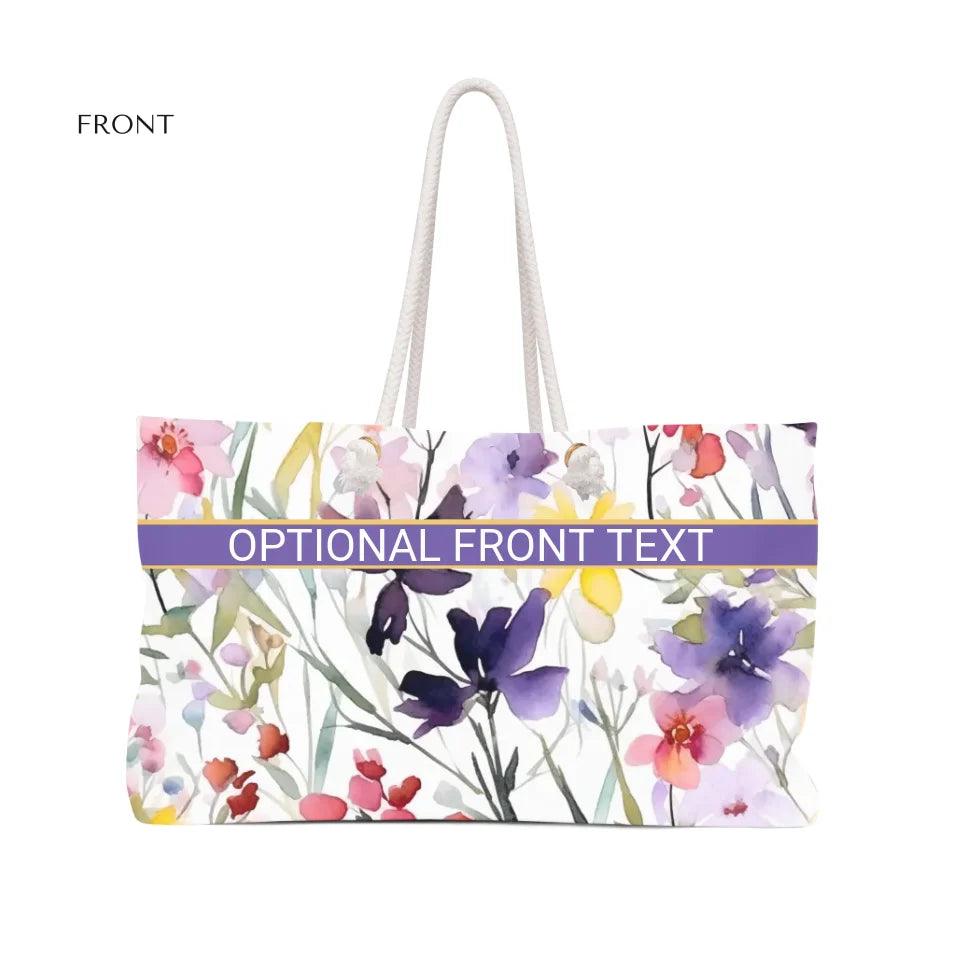 Custom Watercolor Loose Wildflowers Everyday Bags - ARTFULANE