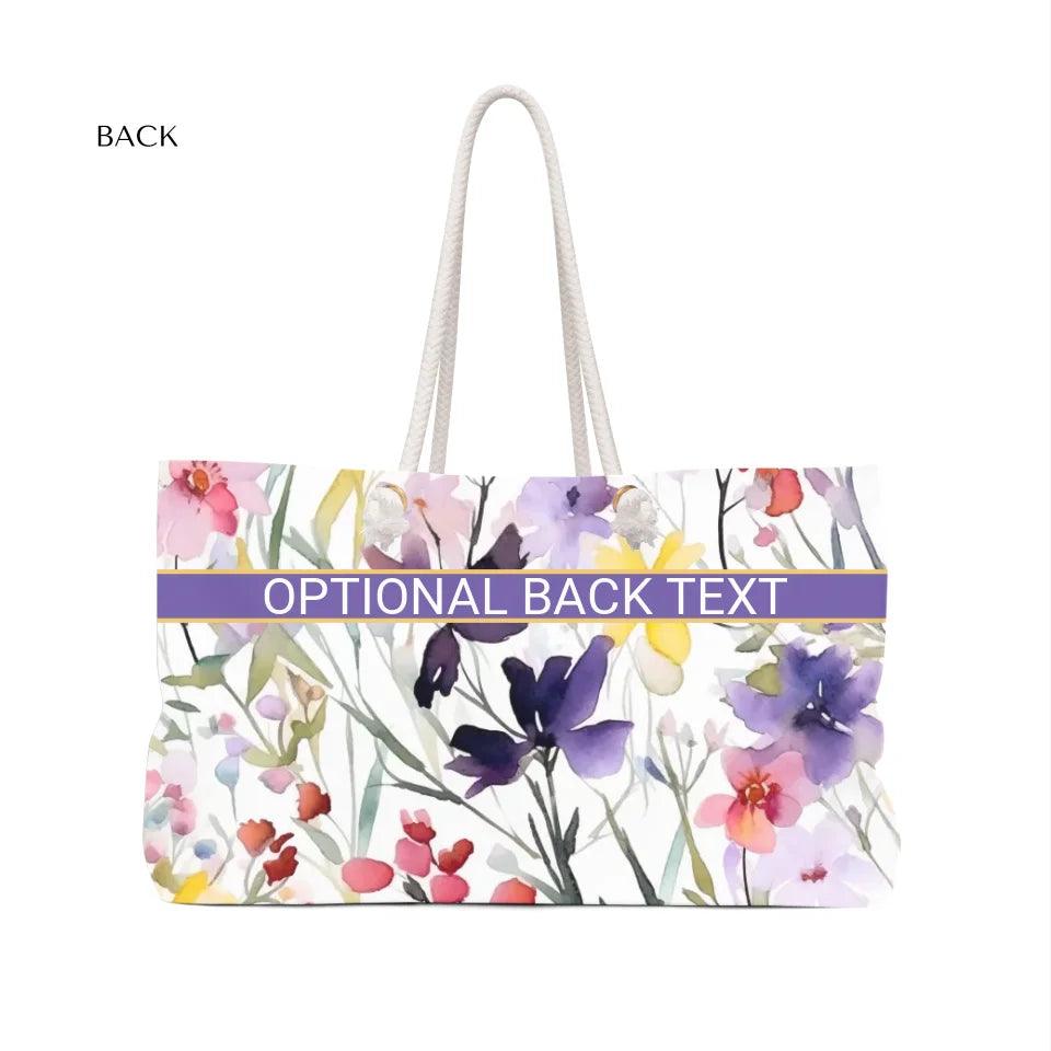 Custom Watercolor Loose Wildflowers Everyday Bags - ARTFULANE