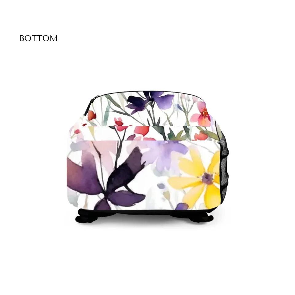 Custom Watercolor Loose Wildflowers Everyday Bags - ARTFULANE