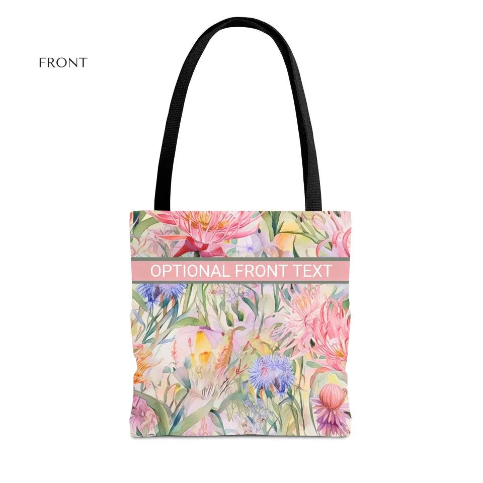 Custom Watercolor Loose Wildflowers Everyday Bags - ARTFULANE