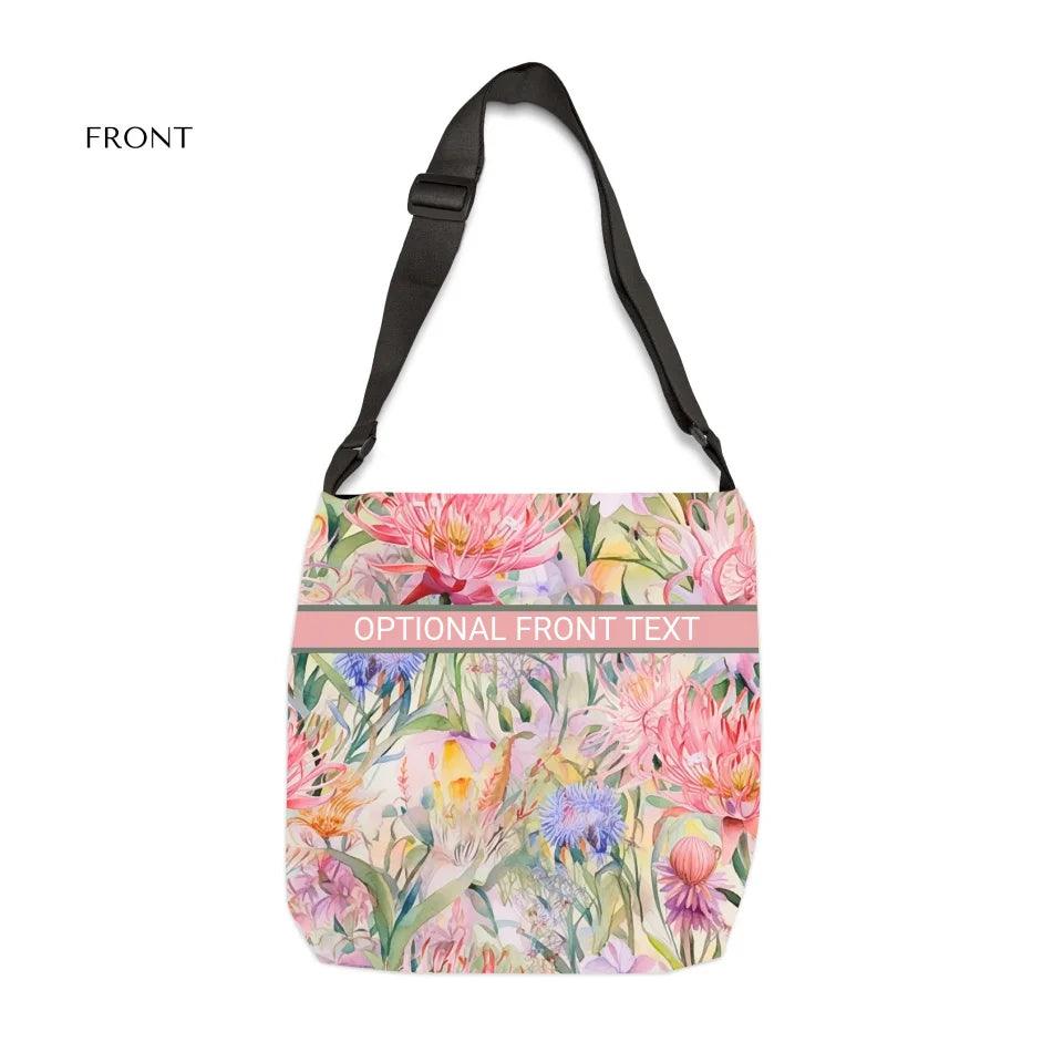 Custom Watercolor Loose Wildflowers Everyday Bags - ARTFULANE