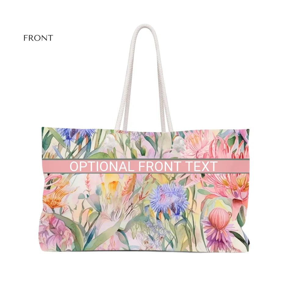 Custom Watercolor Loose Wildflowers Everyday Bags - ARTFULANE