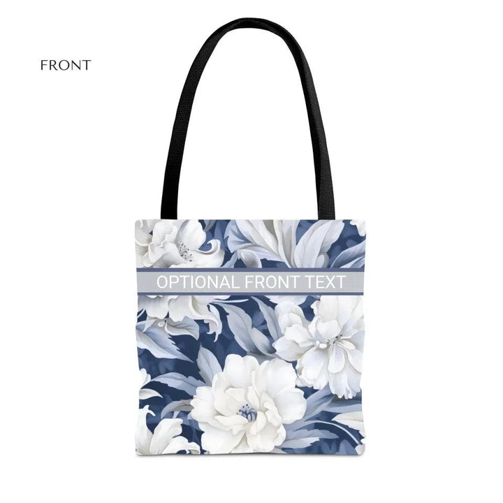 Custom Monochromatic Watercolor Floral Everyday Bags - ARTFULANE