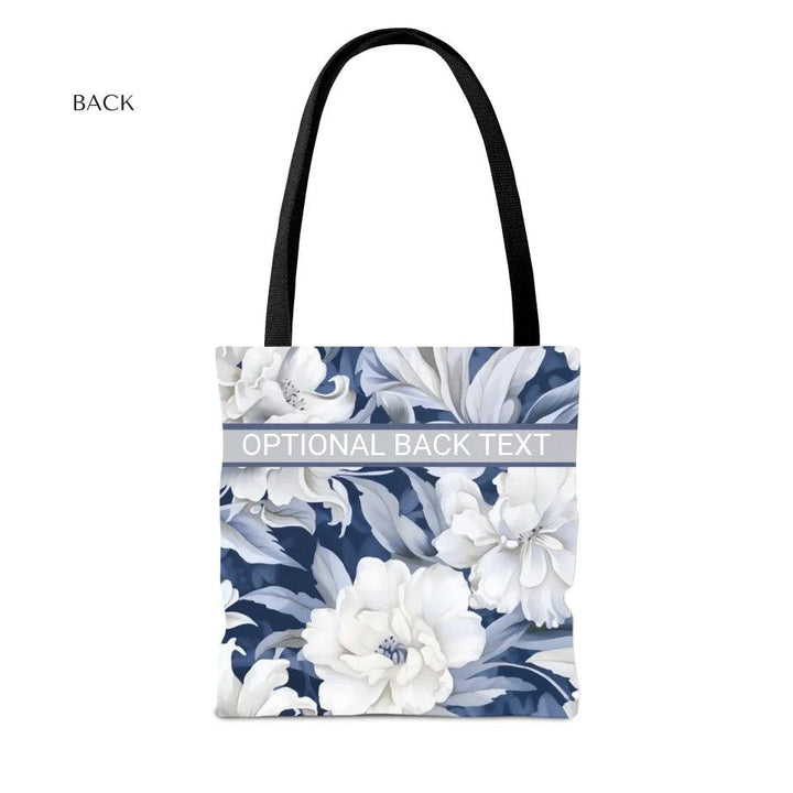 Custom Monochromatic Watercolor Floral Everyday Bags - ARTFULANE