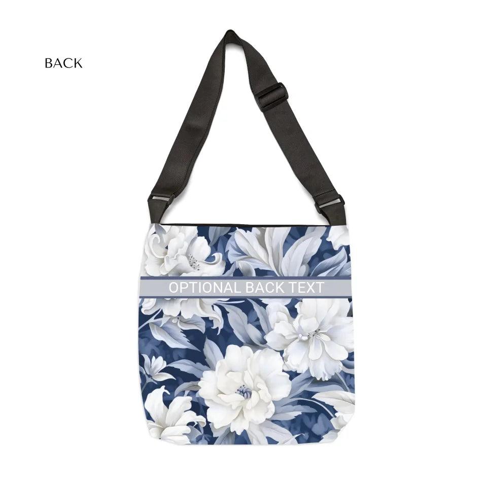 Custom Monochromatic Watercolor Floral Everyday Bags - ARTFULANE