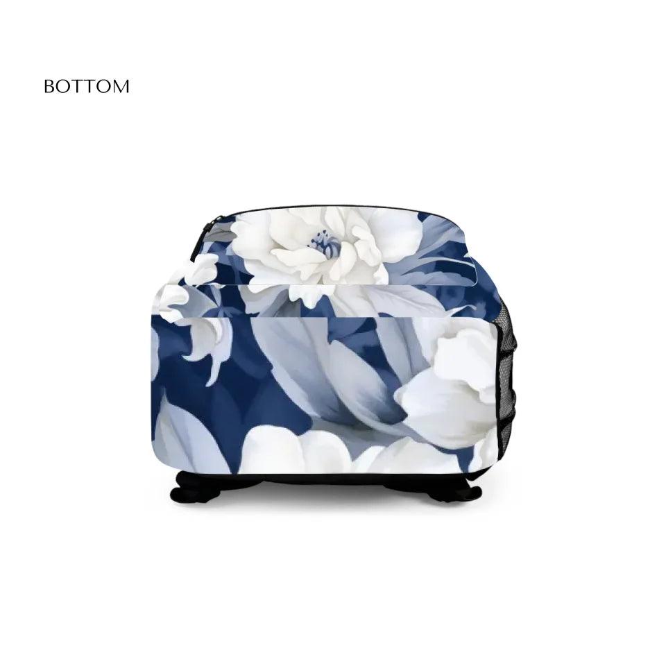 Custom Monochromatic Watercolor Floral Everyday Bags - ARTFULANE