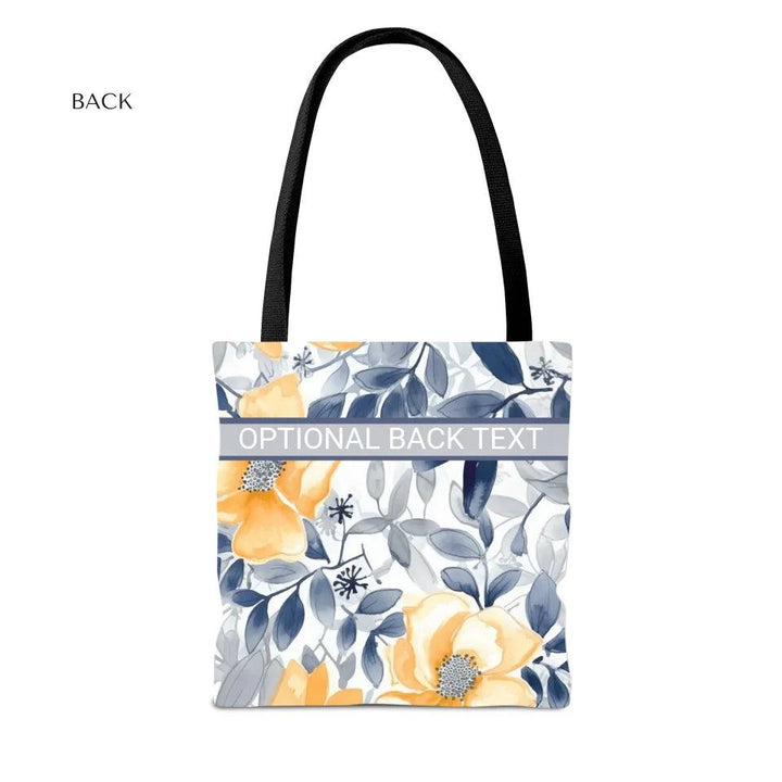 Custom Monochromatic Watercolor Floral Everyday Bags - ARTFULANE