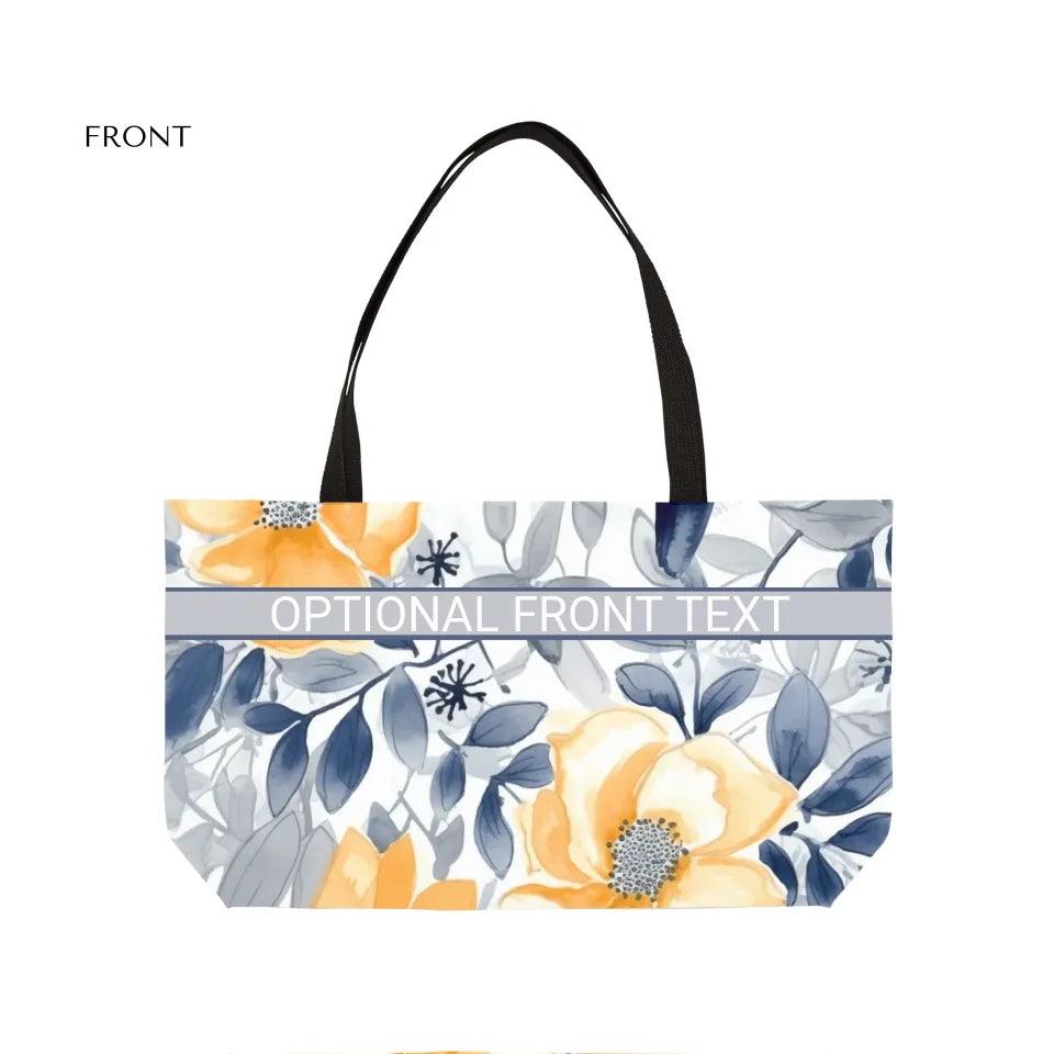 Custom Monochromatic Watercolor Floral Everyday Bags - ARTFULANE