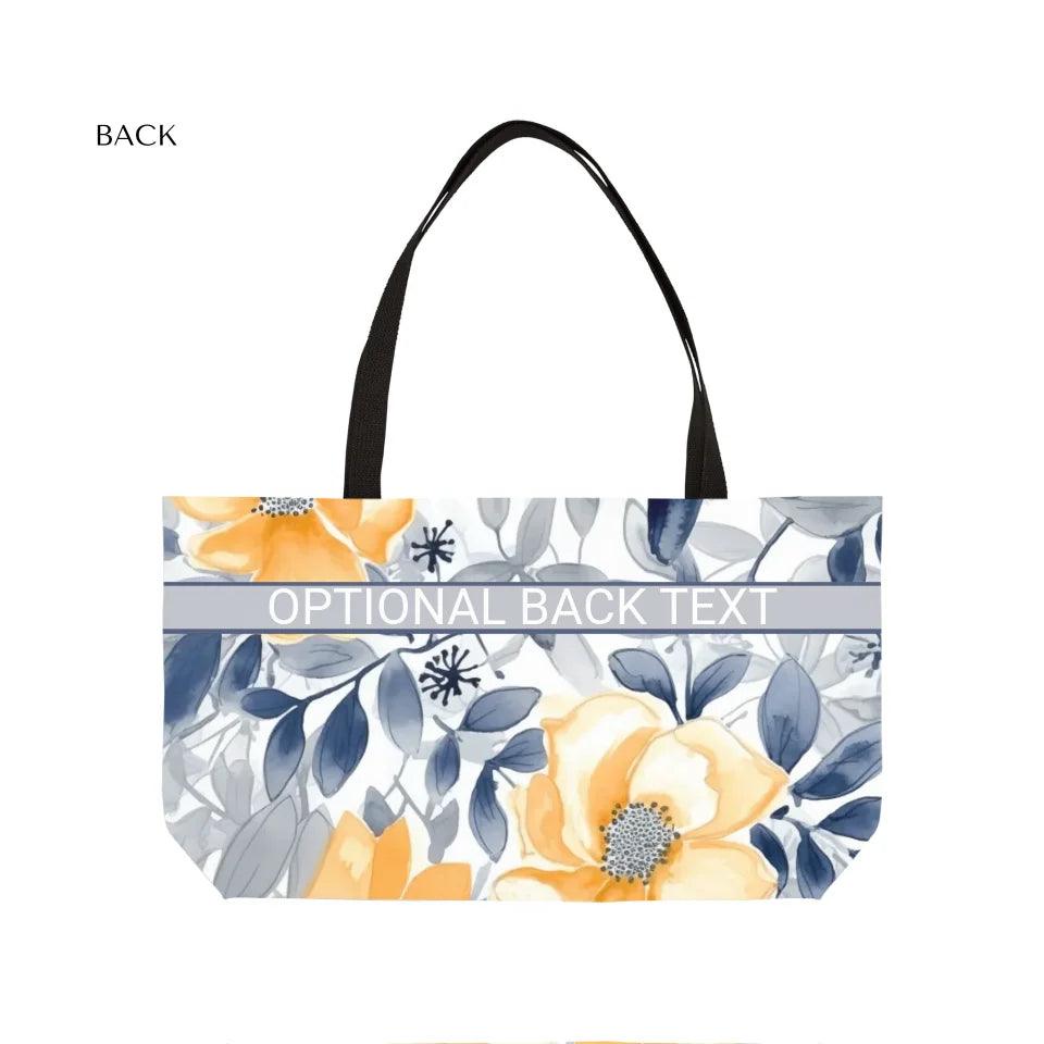 Custom Monochromatic Watercolor Floral Everyday Bags - ARTFULANE